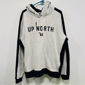 Up North Hoodie with color block Black Accents size XL!